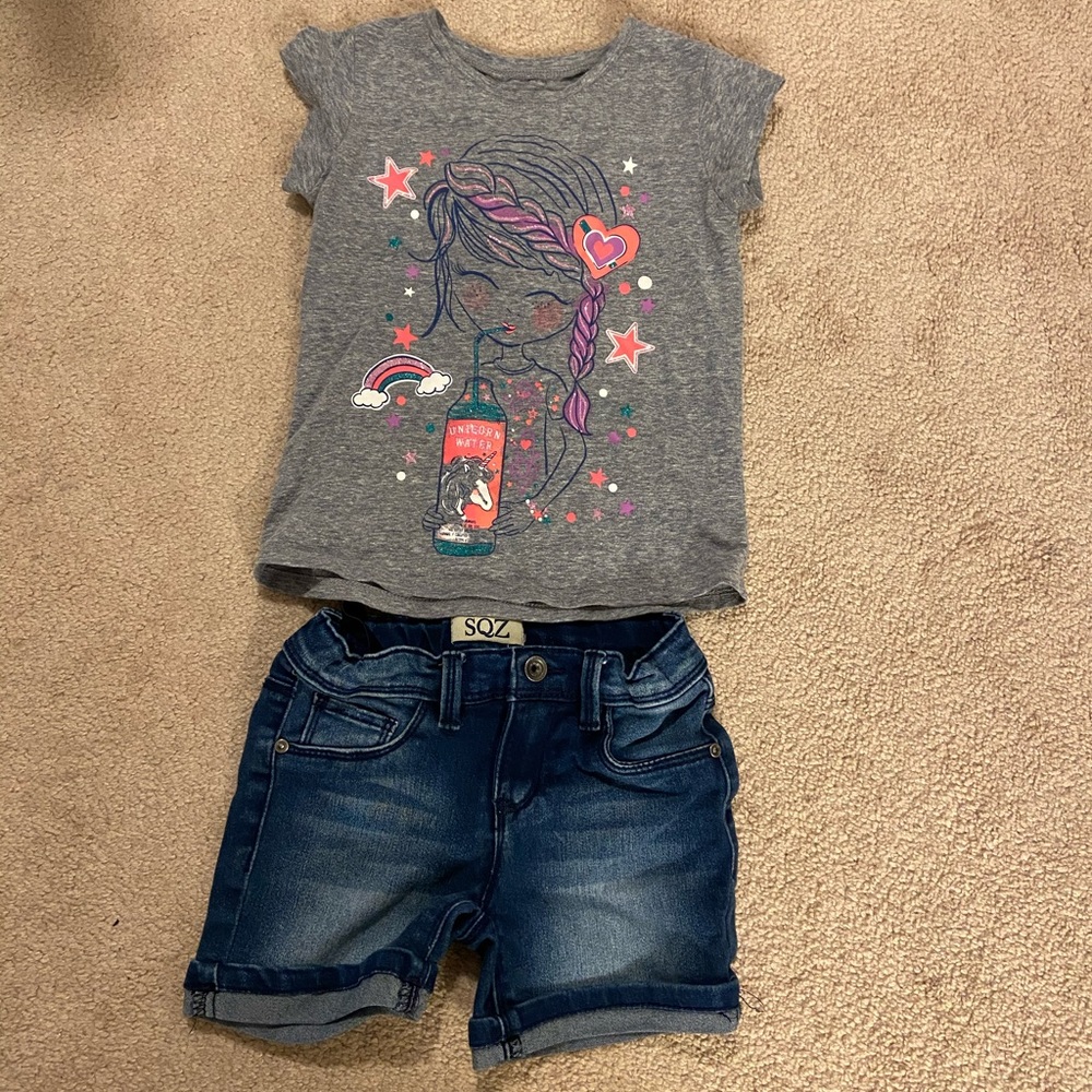 5T short sleeve and short set